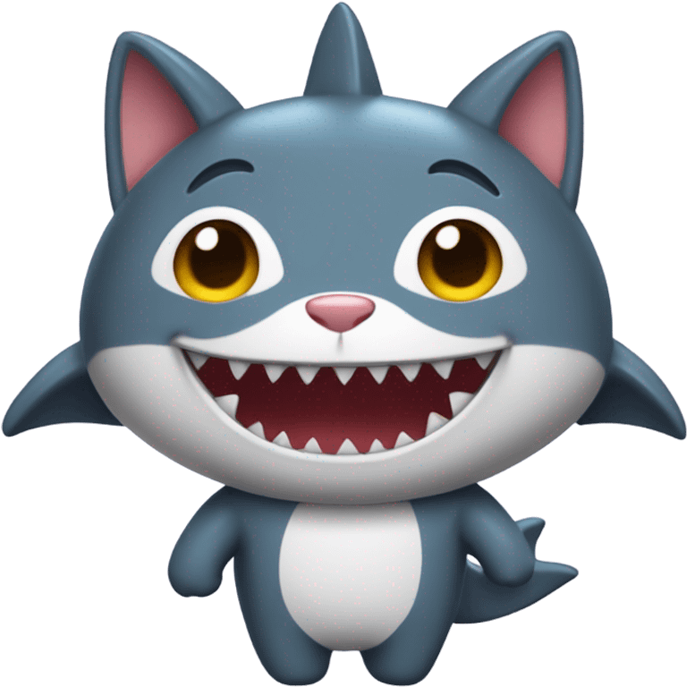 cat in shark outfit emoji