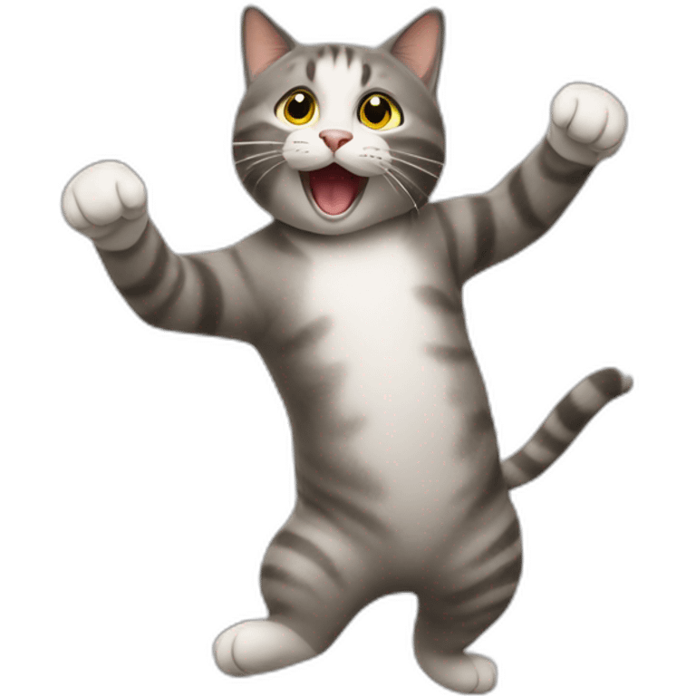 Un chat qui danse sur un autre chat emoji