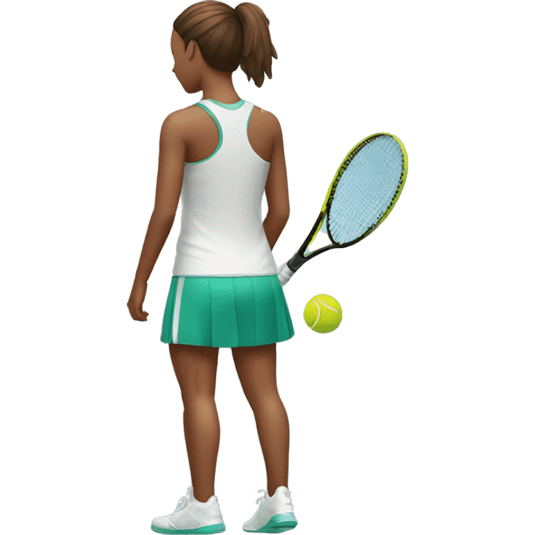 tennis player's back symmetric emoji