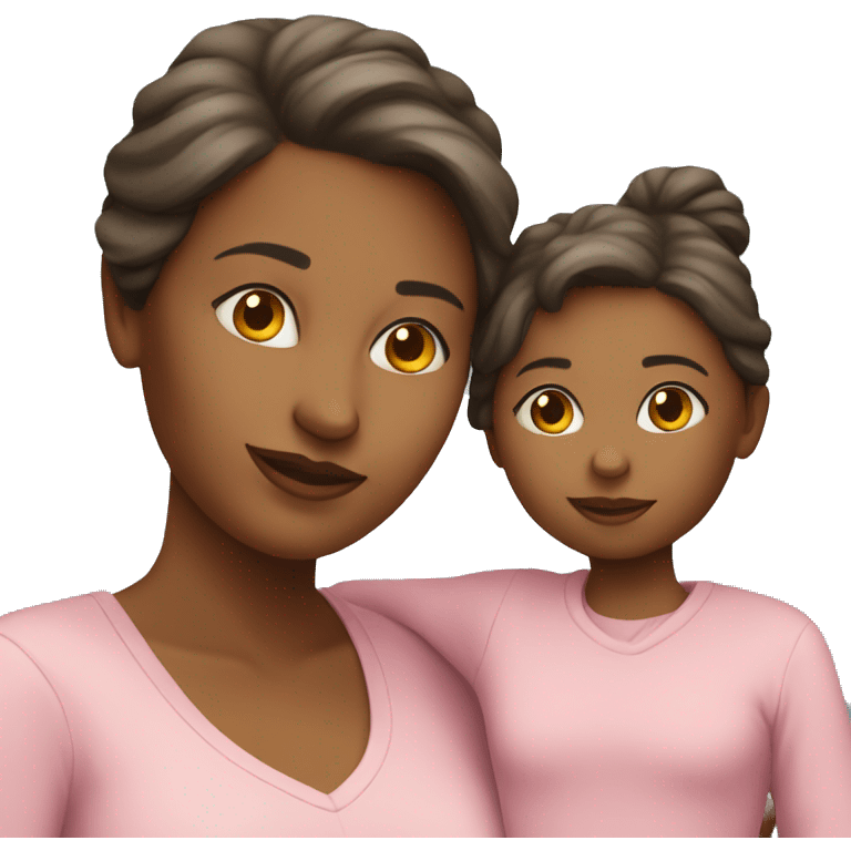 Mom with daughter  emoji