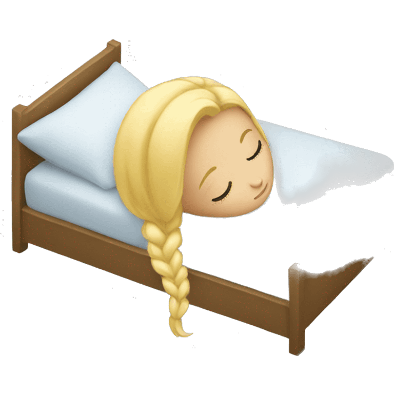 blonde girl sleeping  emoji