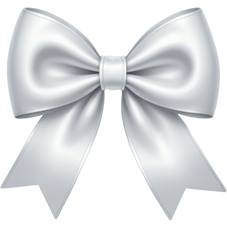 white satin bow emoji