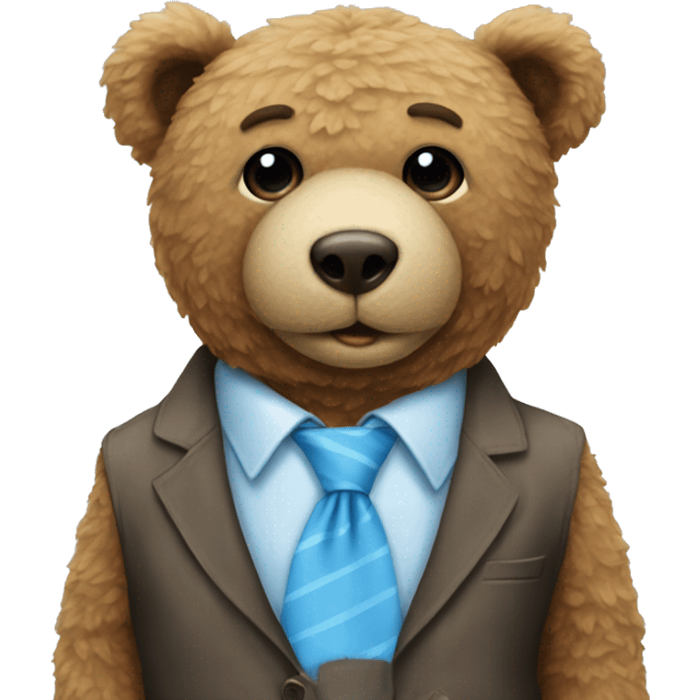 Sky, blue tie, teddy bear emoji