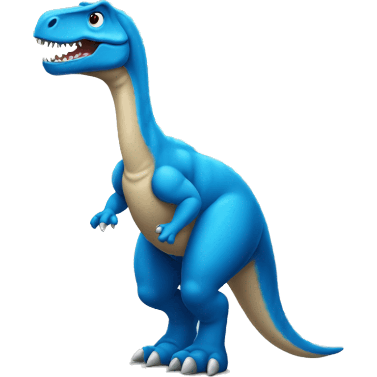 dinosaurio de color azul emoji