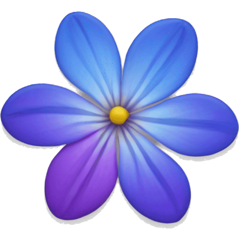 Flower with purple and blue petals emoji