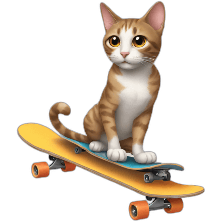 Cat on a skateboard emoji