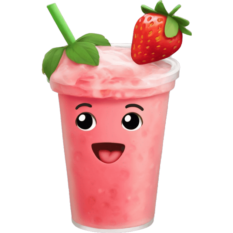 strawberry boba emoji