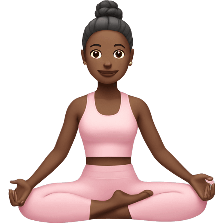 Pastel pink yoga emoji