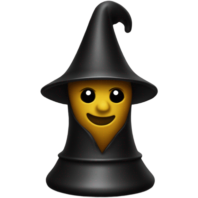 a black chess pawn with a wizard hat emoji