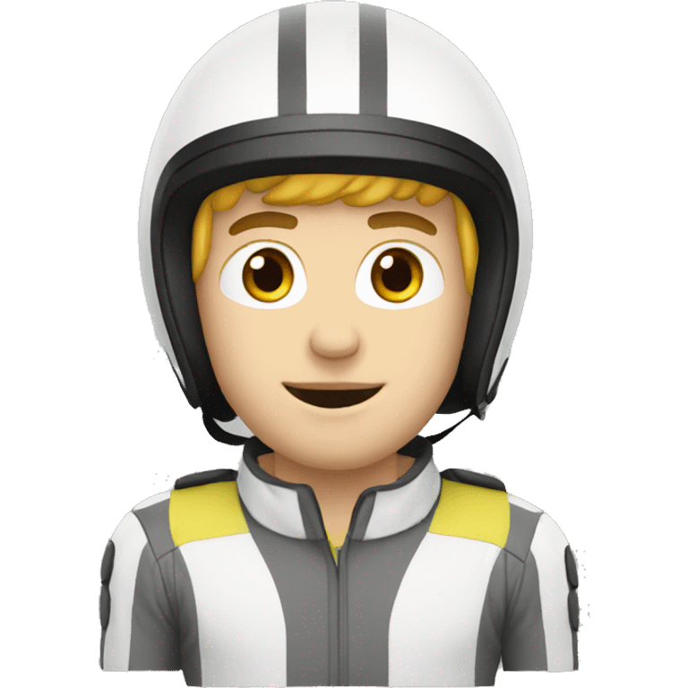 racer white male with a helmet emoji