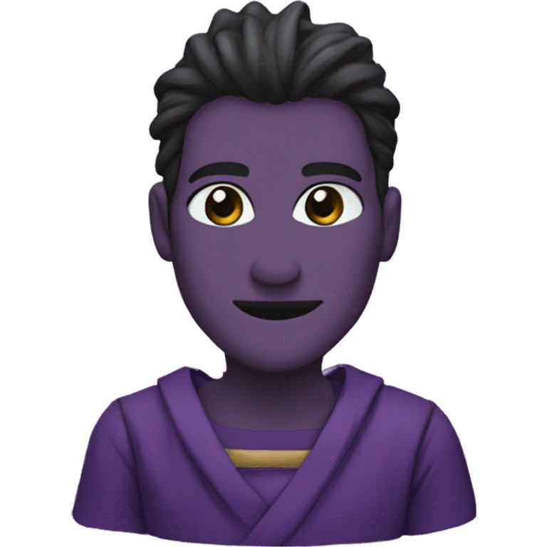 Kuroi con fondo morado emoji