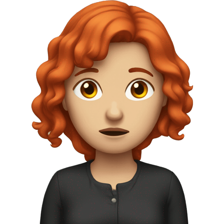 sad + fall + woman with red hair emoji