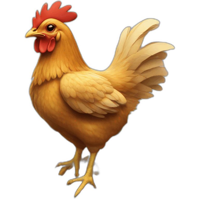 Chicken driving a Tesla  emoji