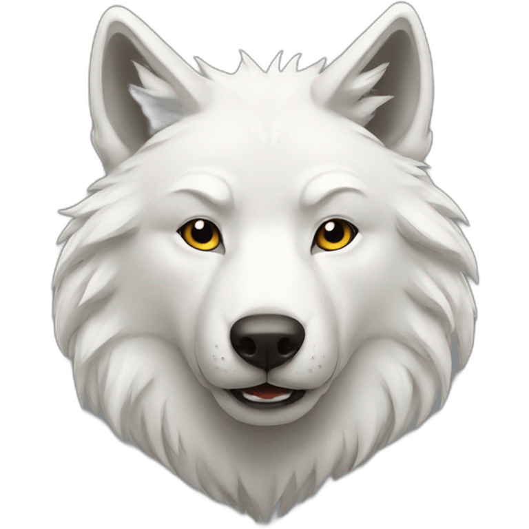 White wolf emoji