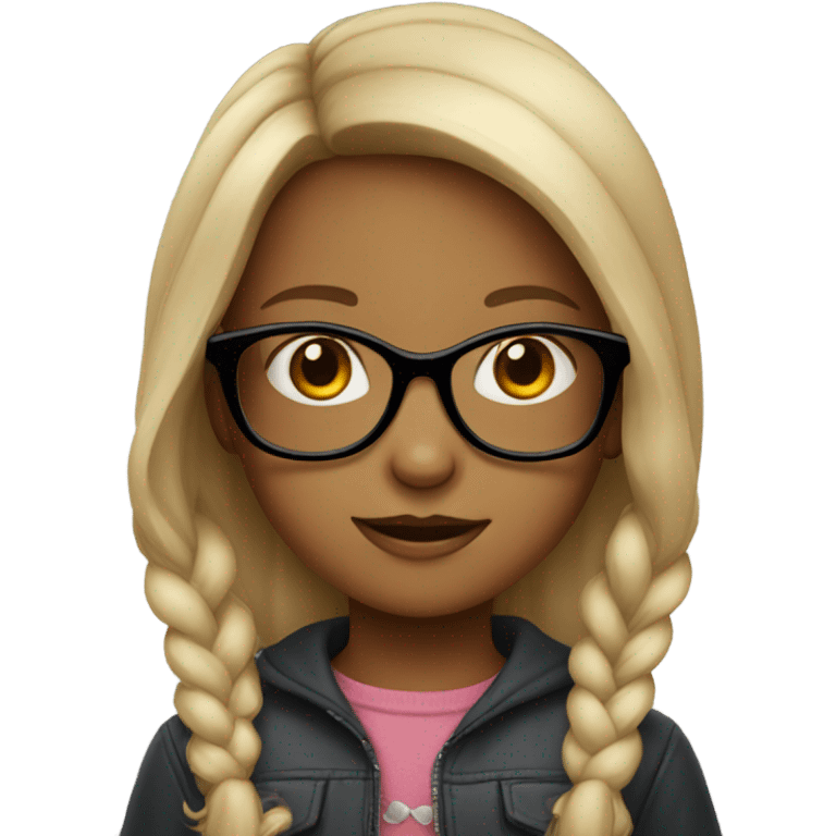 Little girl with glasses emoji