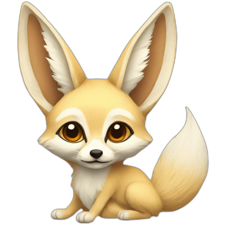 Fennec avec une couronne emoji