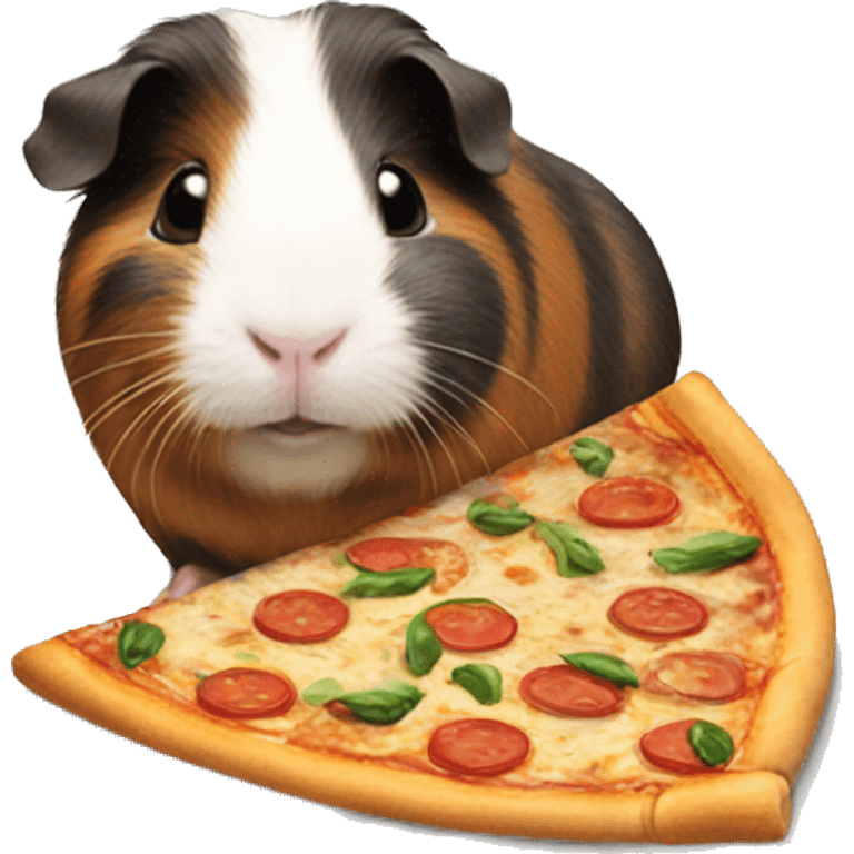 Guinea pig with pizzza emoji