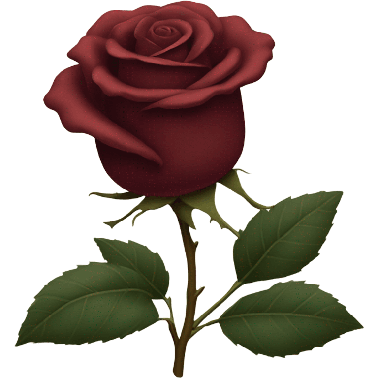 Vintage dark red rose emoji