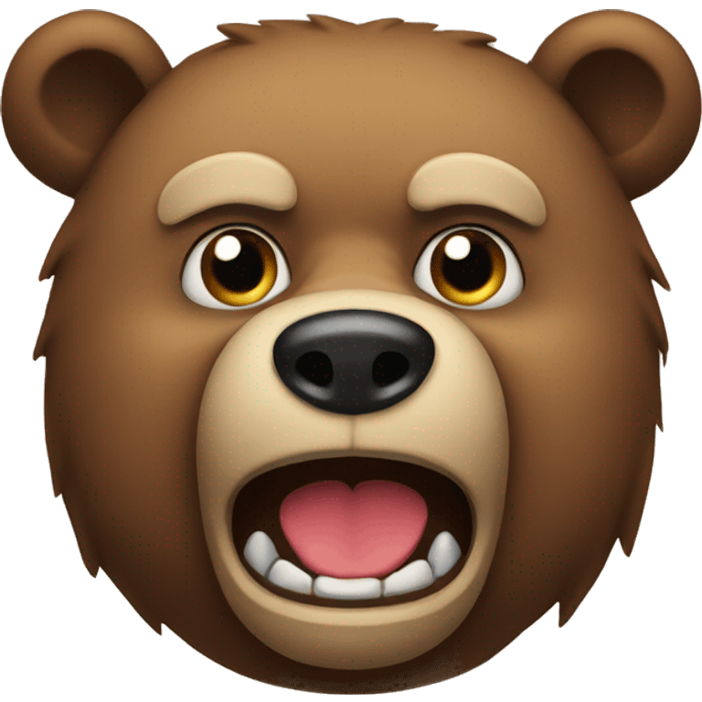 A disgusted bear emoji