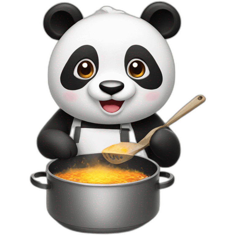 Panda cooking emoji