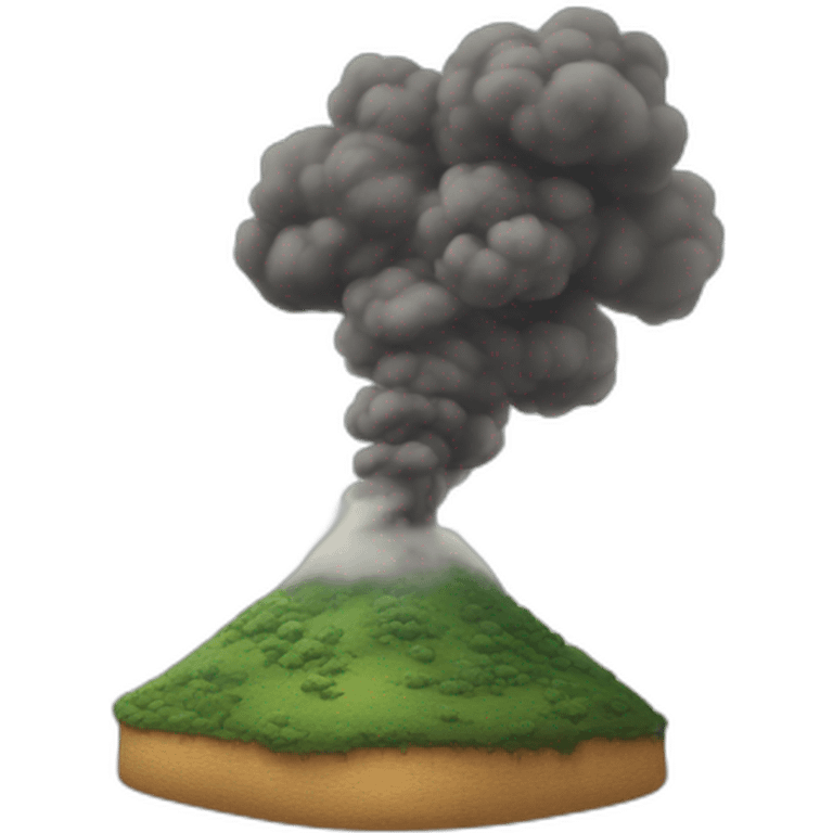 smoke erupting from two mounds emoji