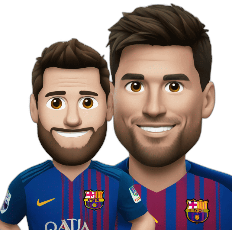 leonel messi with ronaldo emoji