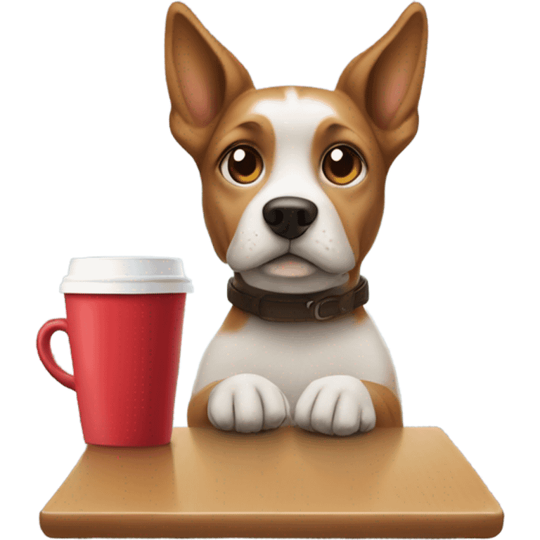 DOG drink coffee emoji