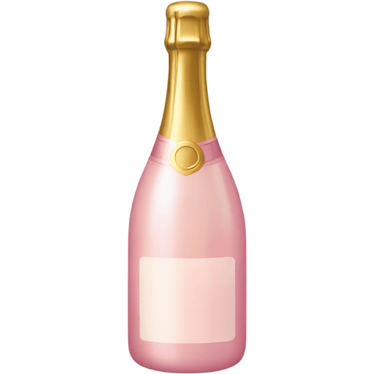 gold and light pink champagne bottle emoji