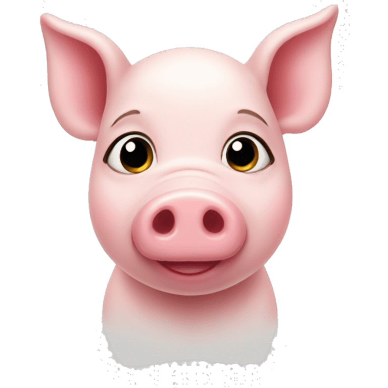 Little pink pig with beautiful eyes  emoji