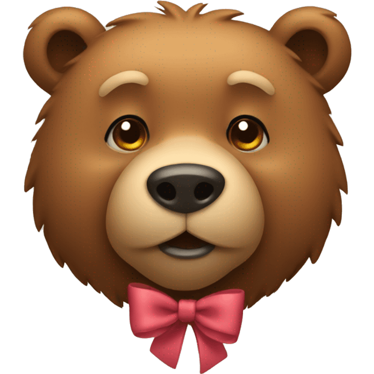 Bear with a bow emoji