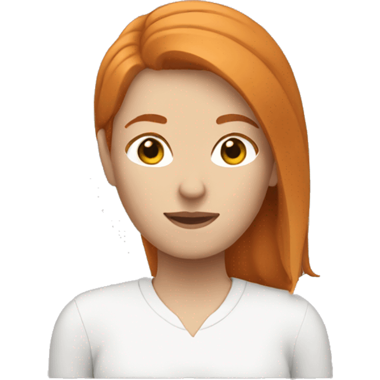 White woman with. Ginger hair.  emoji