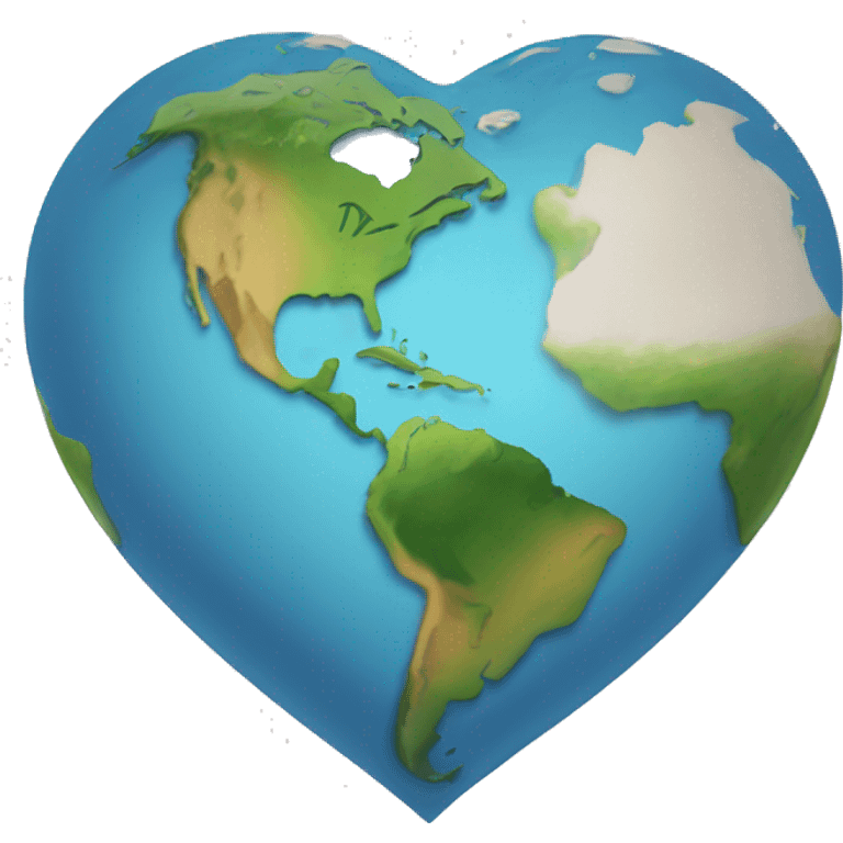 heart shaped earth with the Philippines and Utah centered in the middle emoji