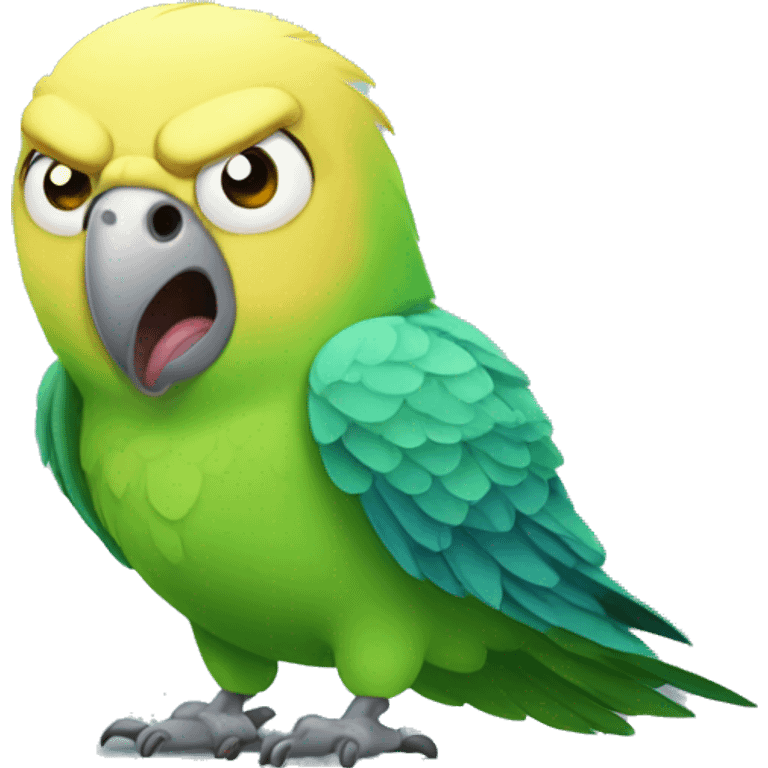 parakeet that is angry emoji