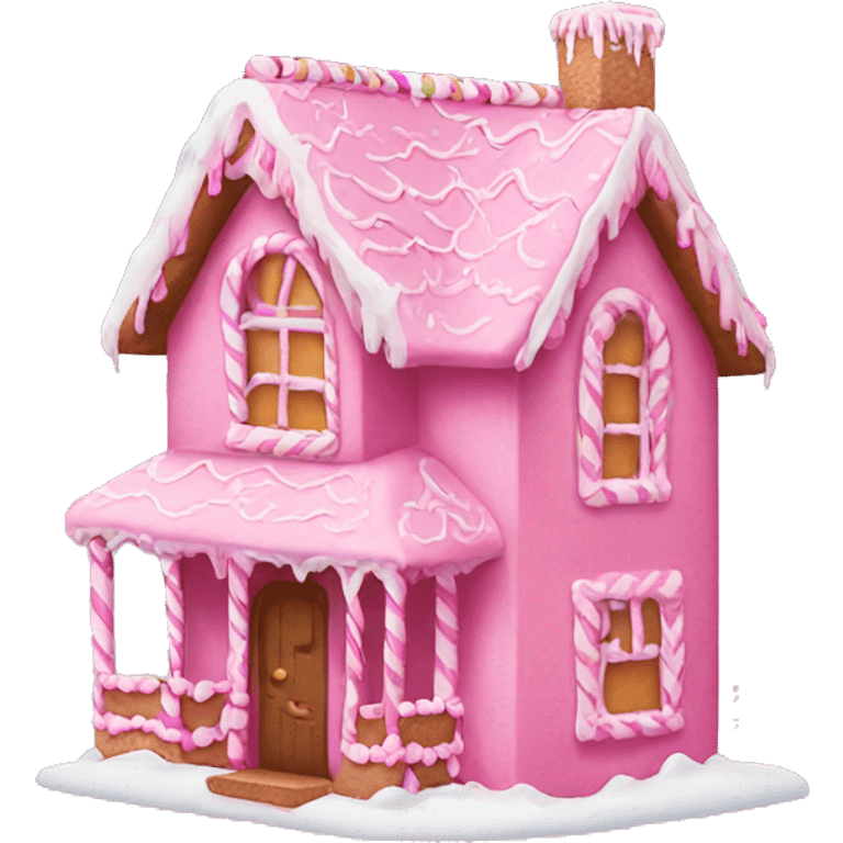 pink gingerbread house emoji