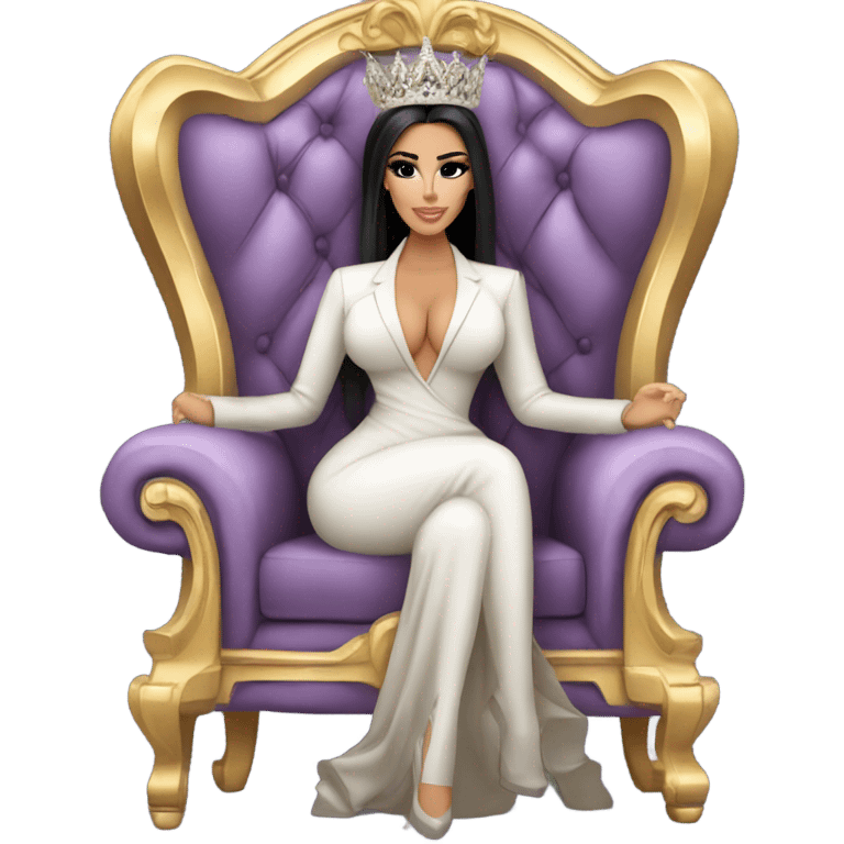 kim kardashian on a throne emoji