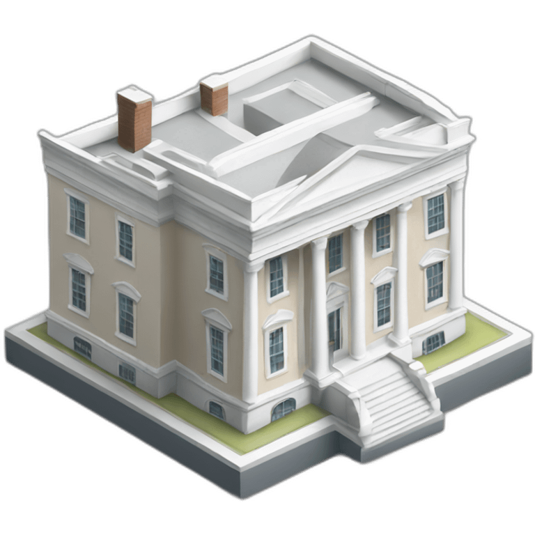 white house isometric emoji