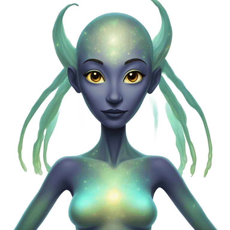 a heavenly alien woman full body emoji