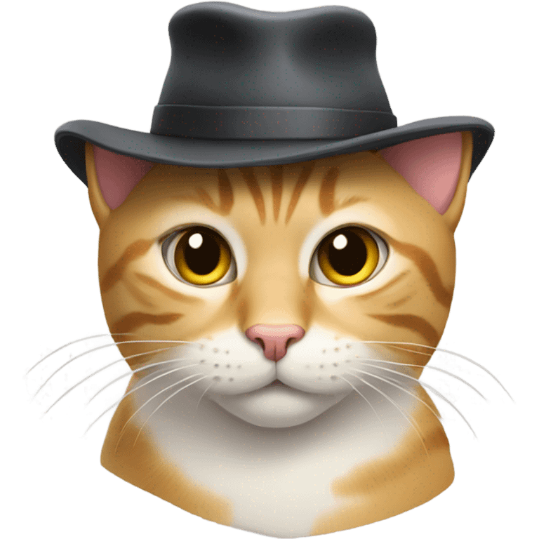 Cat wearing a hat emoji