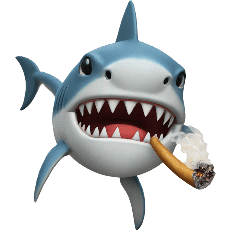 Shark smoking  emoji