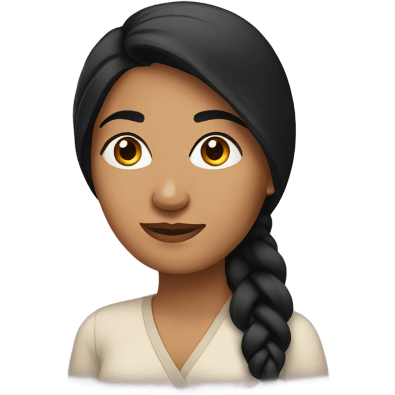 South asian woman with black hair emoji