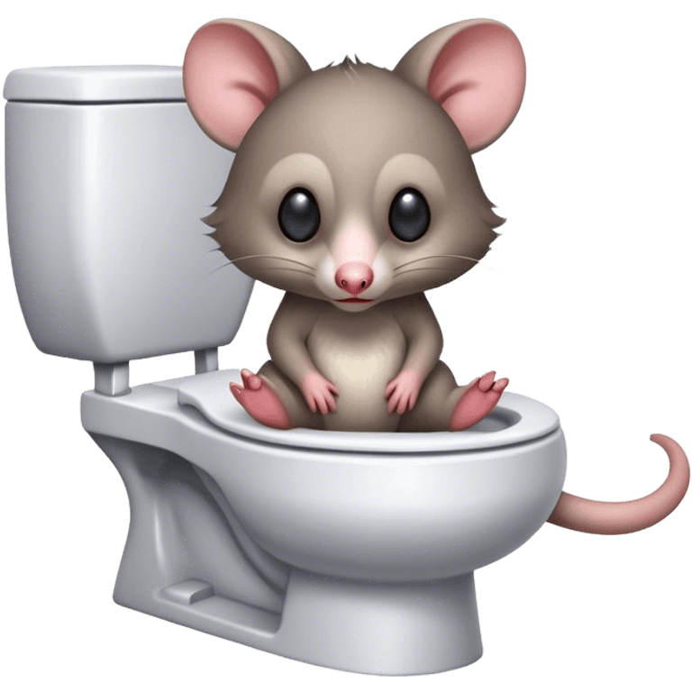 Possum on a toilet  emoji