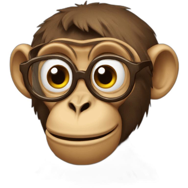 Nerdy monkey  emoji