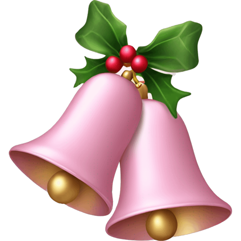 Light pink Christmas bells emoji