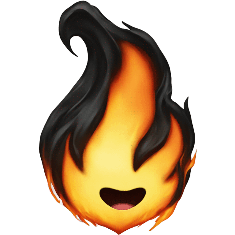 Black flaming heart emoji