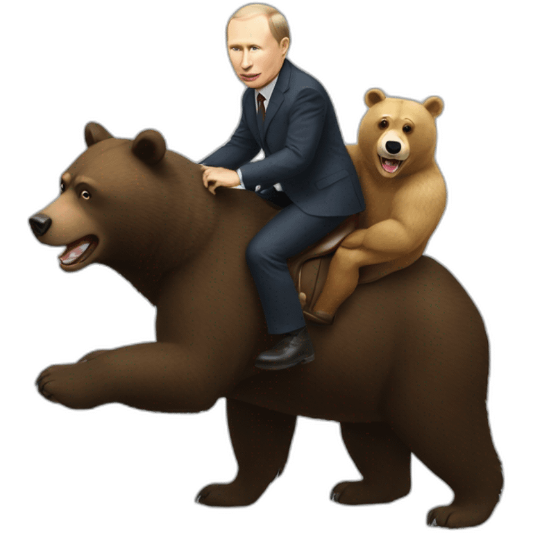 Putin riding a bear emoji