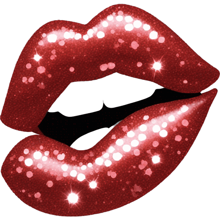 Sparkly lips emoji