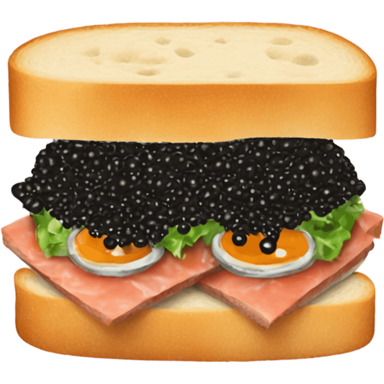 Sandwich with caviar  emoji