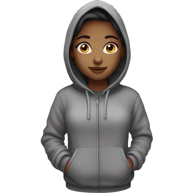 Girl with hoodie emoji