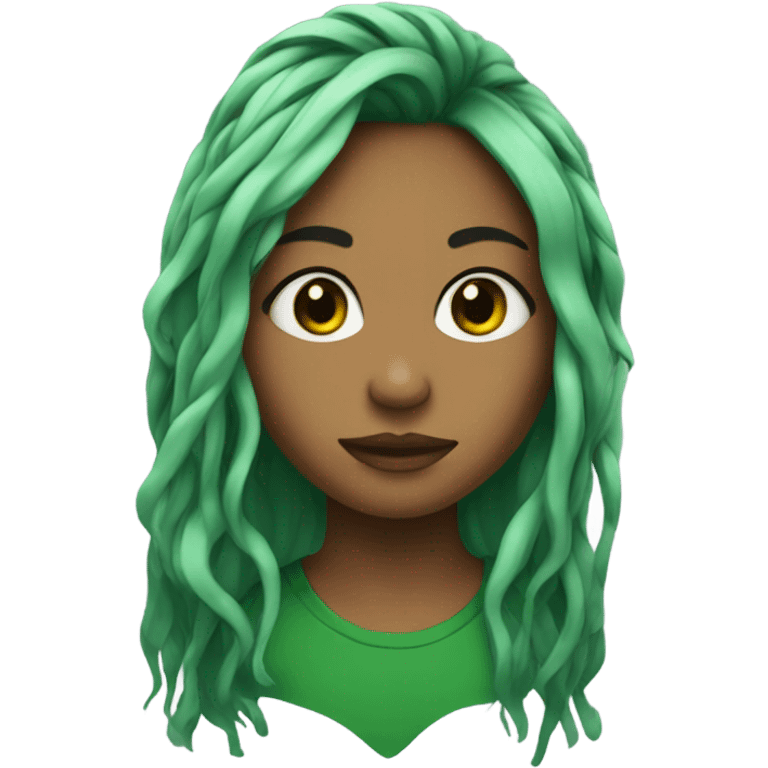 Gurl with green roots  emoji