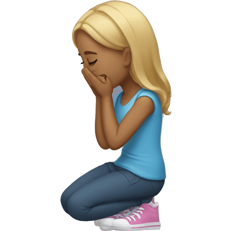 Girl bowing down emoji